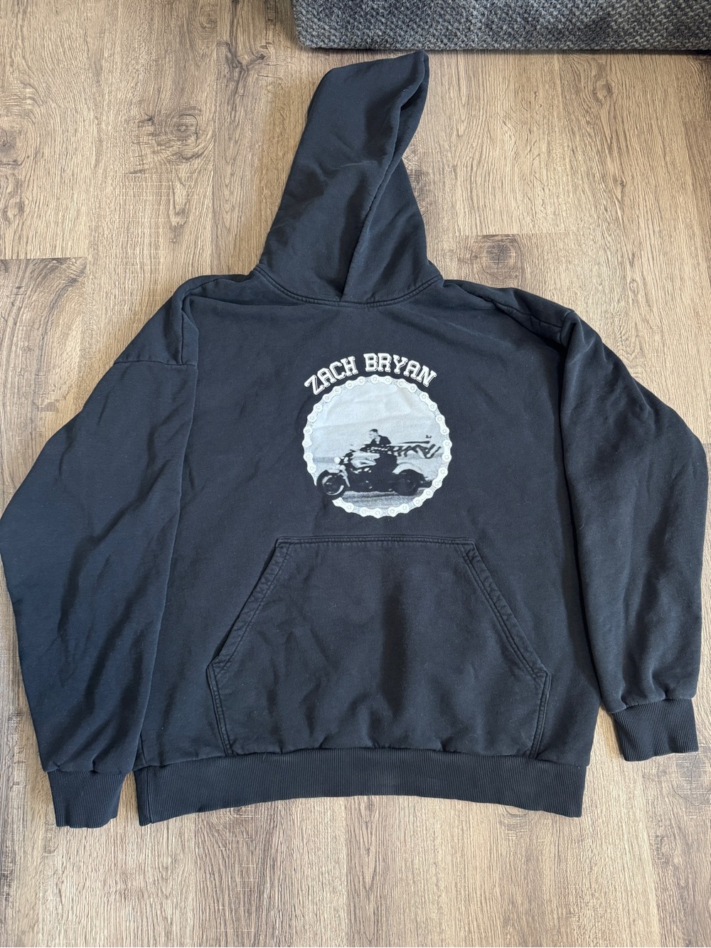 Zach Bryan Quittin’ Time Black Graphic Hoodie